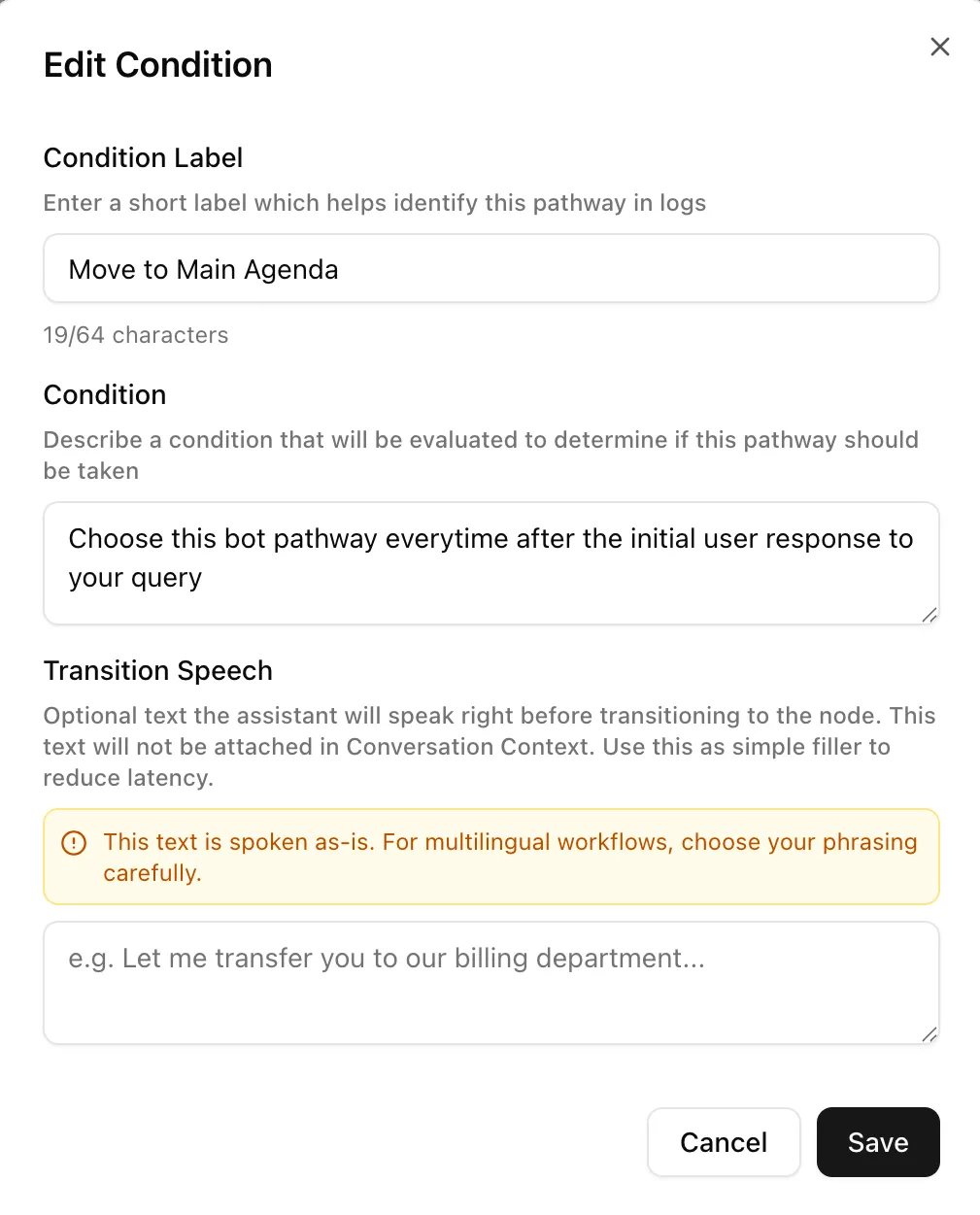 Edge configuration
