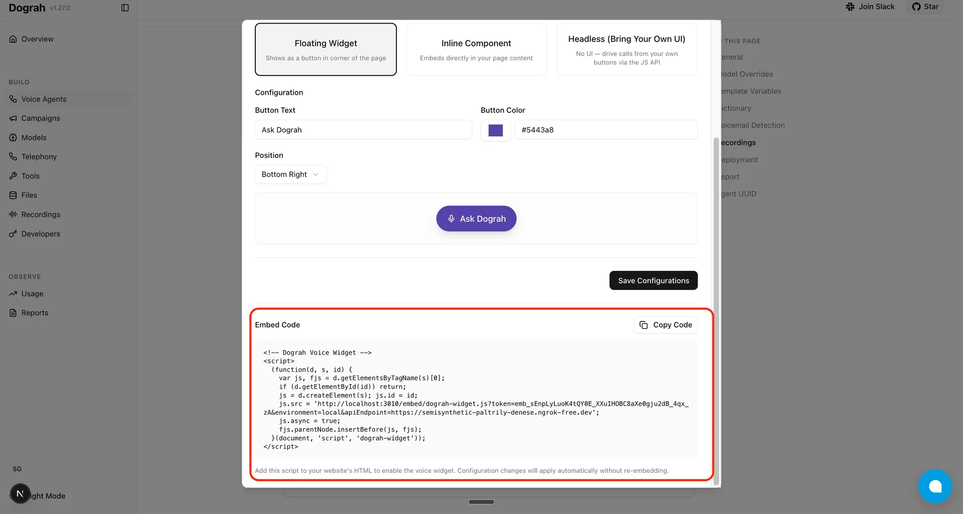 Copy deployment code