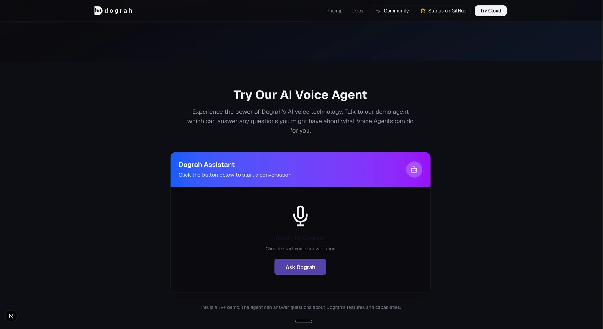 Inline widget rendered inside a page section